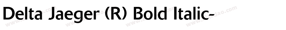 Delta Jaeger (R) Bold Italic字体转换